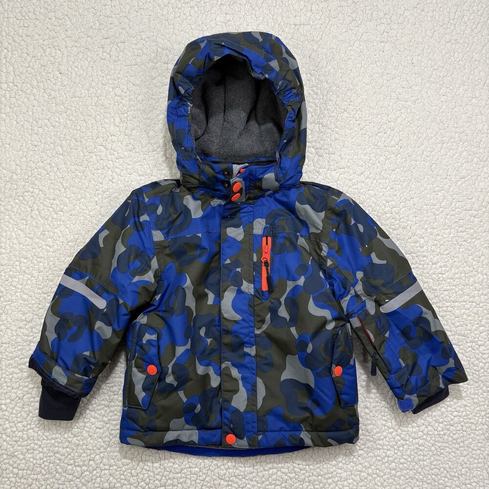 Boden Snug Doug Waterproof Winter Jacket Boys 2-3Y Coat Puffer Hood Pockets Camo